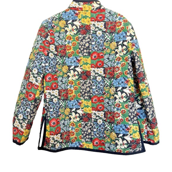 Vintage Quilted Jacket Women  Kimono HandMade Small Patchwork Print Floral - Picture 2 of 10